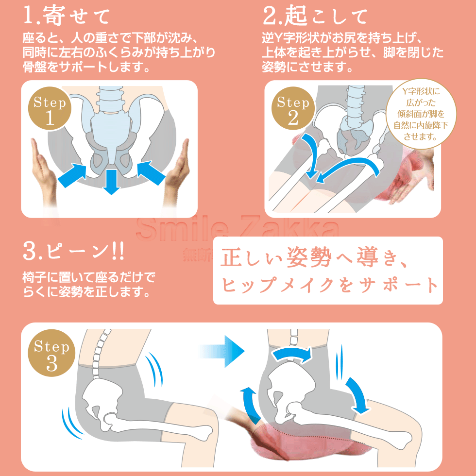 BEAUCURE 骨盤シェル型クッション 平子理沙 骨盤 姿勢 骨盤矯正