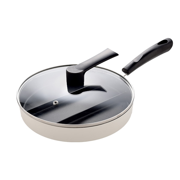 アーネスト（Arnest） 仕切りフライパン ガラス蓋セット センター