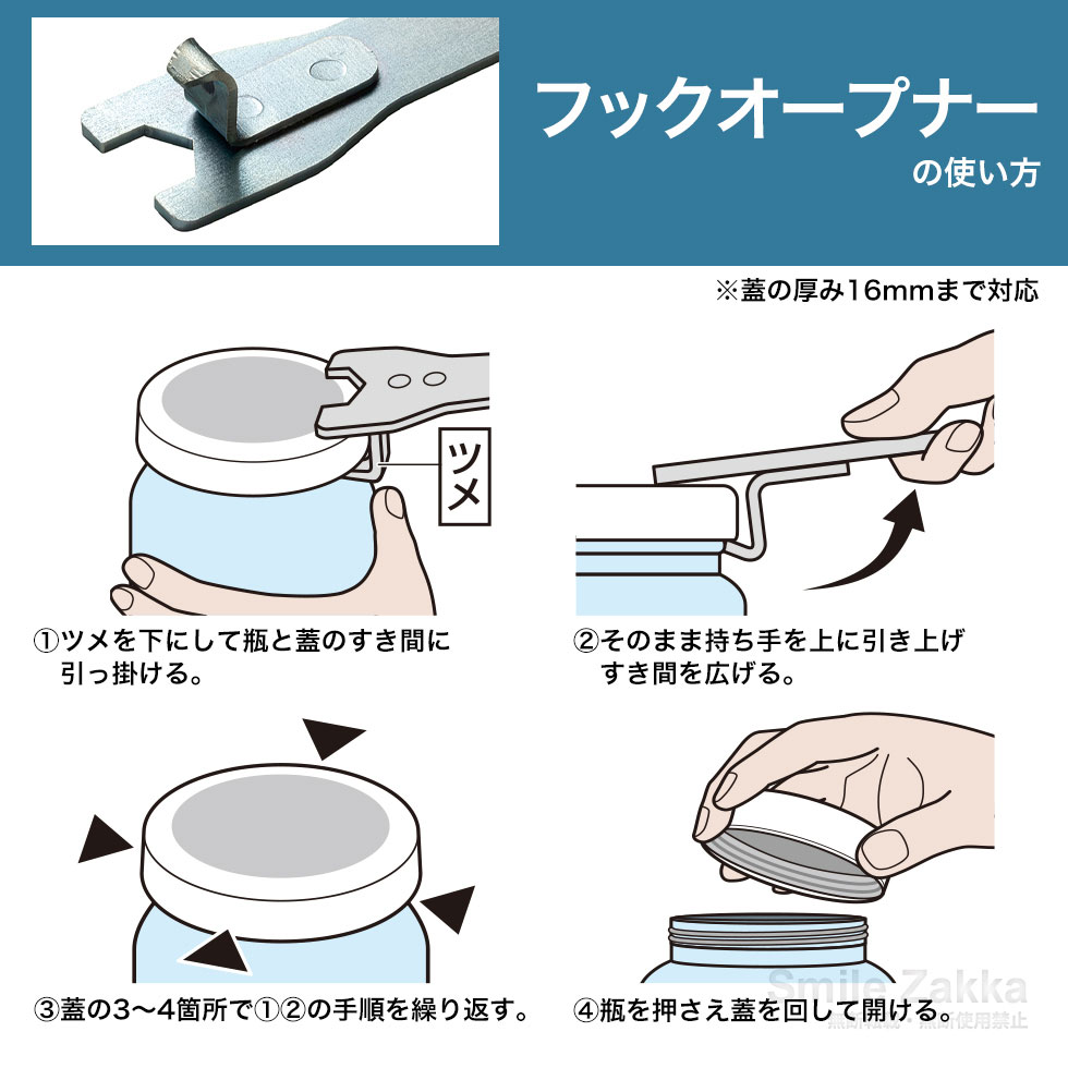 これでらくーにあく 瓶蓋オープナー