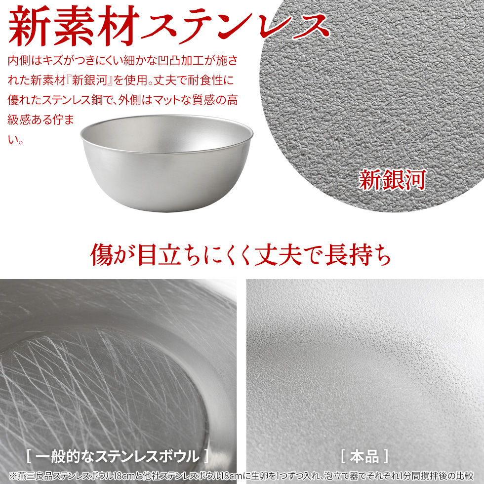 逸品物創 ステンレスボウル15cm,18cm,21cm,24cm 4点セット