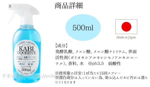 乳酸クリーナー　カビグッバイ 500ml