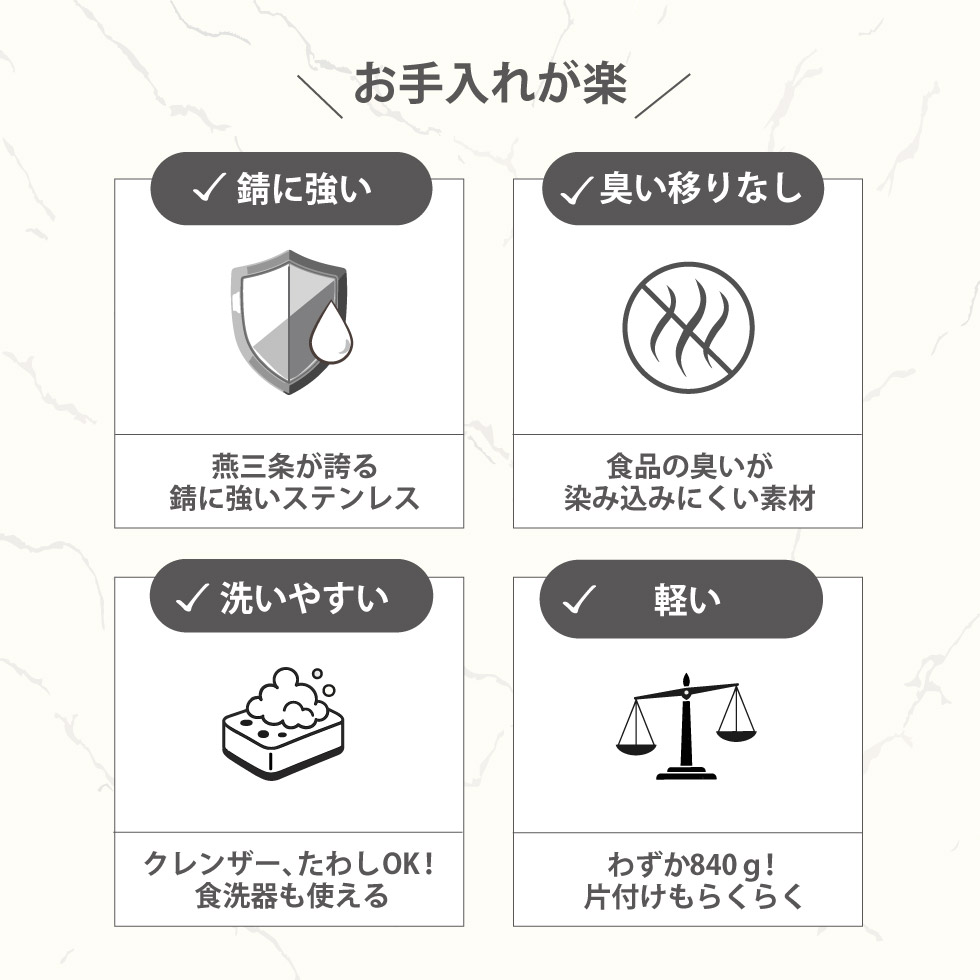 取っ手も場所を取らない 油ターン(ユウターン) スクエア
