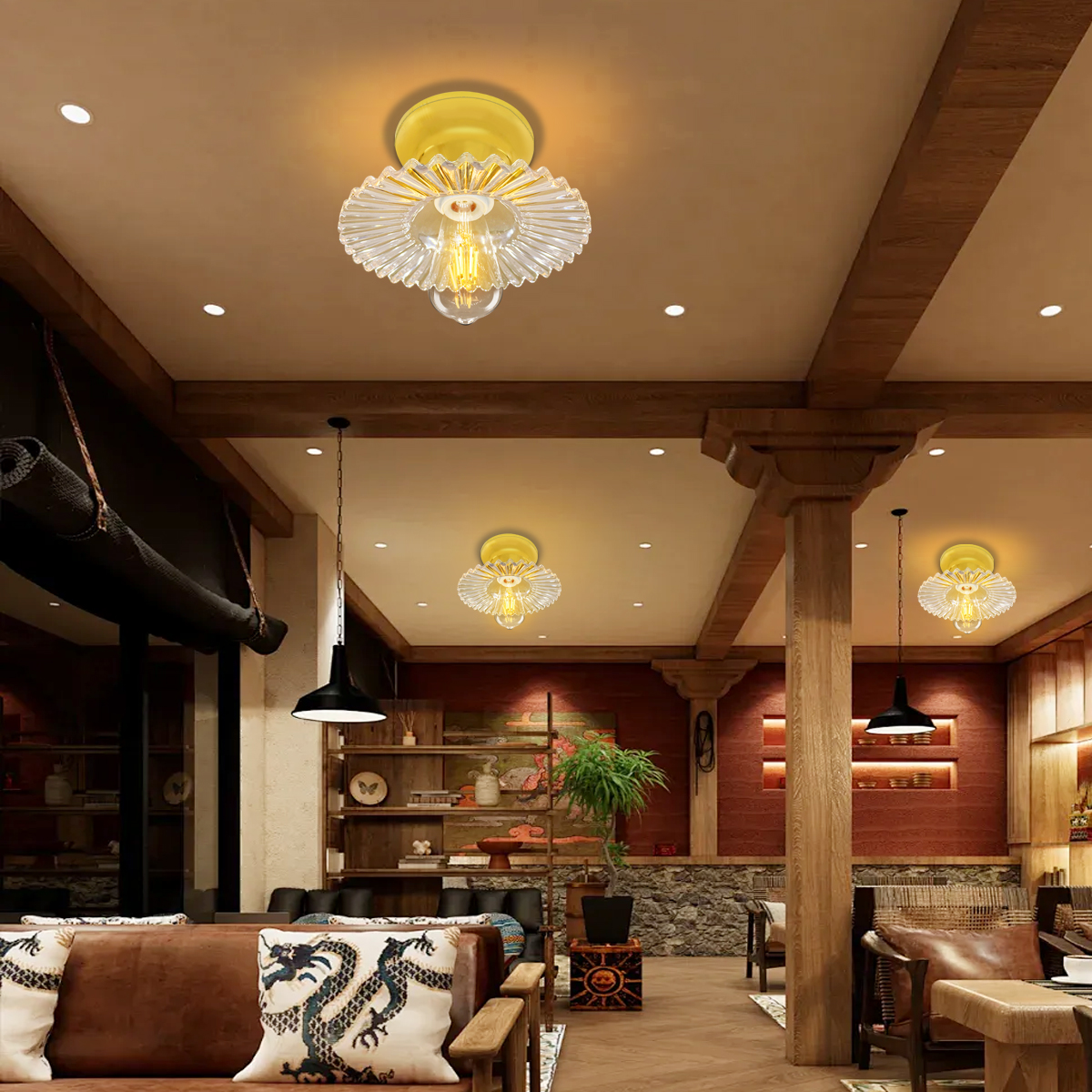 天井照明 Begonia2/CSA シーリングライト E26 LED 北欧レトロ LED