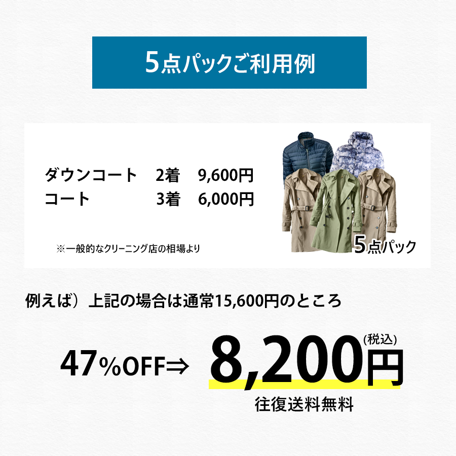 クリーニング 宅配 詰め放題 5万1000人以上がキレイを実感 スマクリパック5点 高品質_4