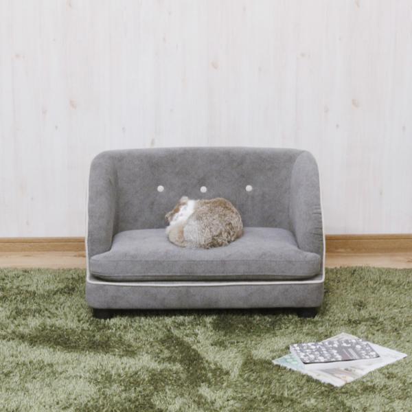 後藤家具 ペットソファー グレー 引っかきキズに強い特殊生地 撥水加工