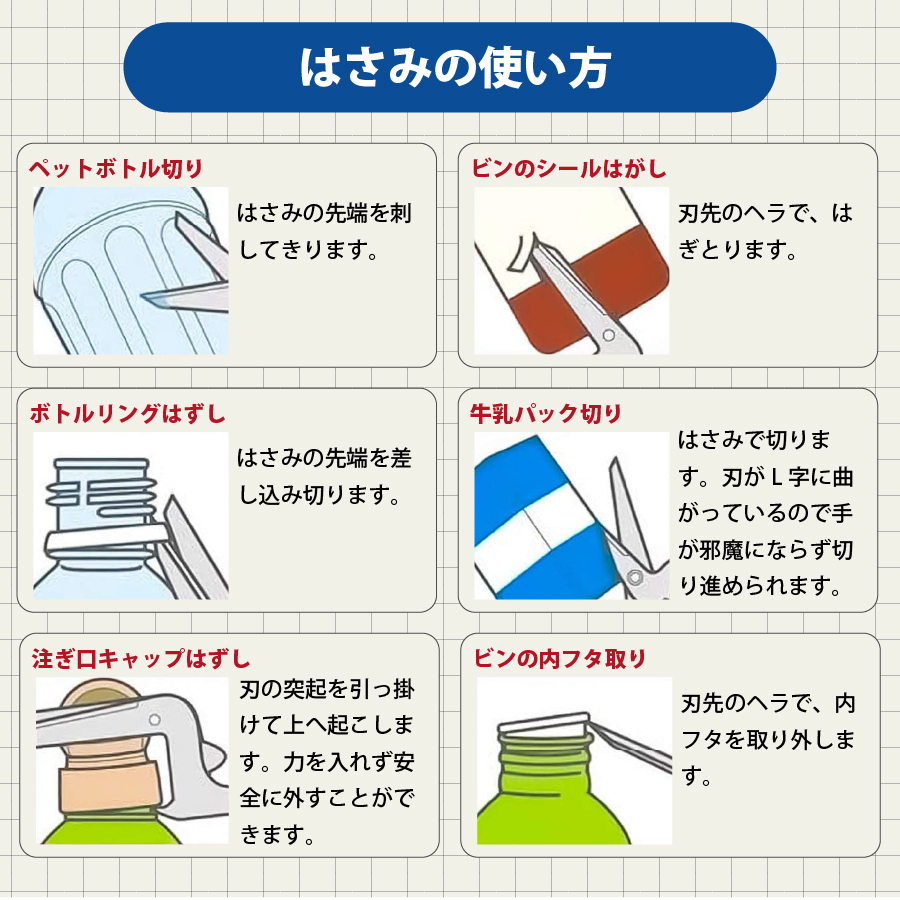 ひっつき虫 サンスター 万能分別はさみ 3716317 ペットボトル切り