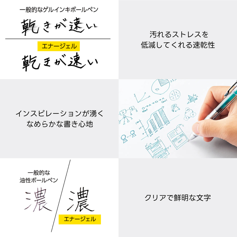 cave 着せ替え用シルナイロンver. ブルーグレー ぺんてる エナージェル ENERGEL ノック式ゲルインクボールペン