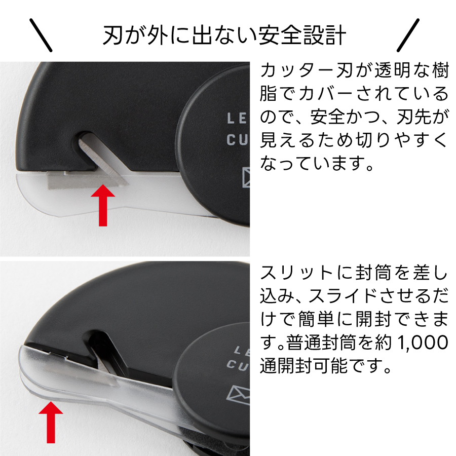 MIDORI（文具） ミドリ ゴミが出ない レターカッター 1個 開梱
