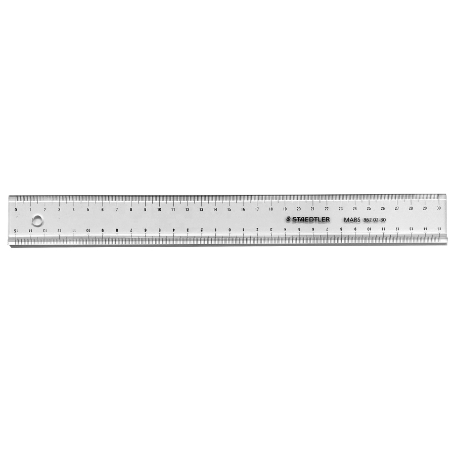 ステッドラー（STAEDTLER） マルス 溝付き定規 30cm 製図用 透明 耐