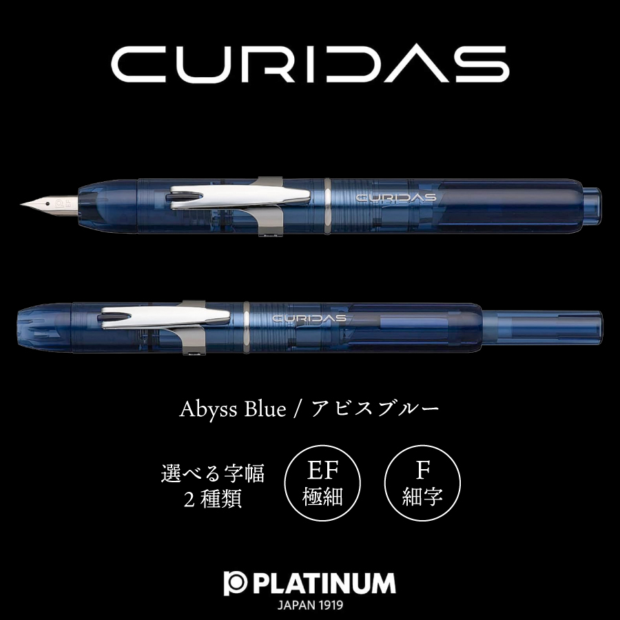 プラチナ万年筆 万年筆 キュリダス グラファイトスモーク ギフト