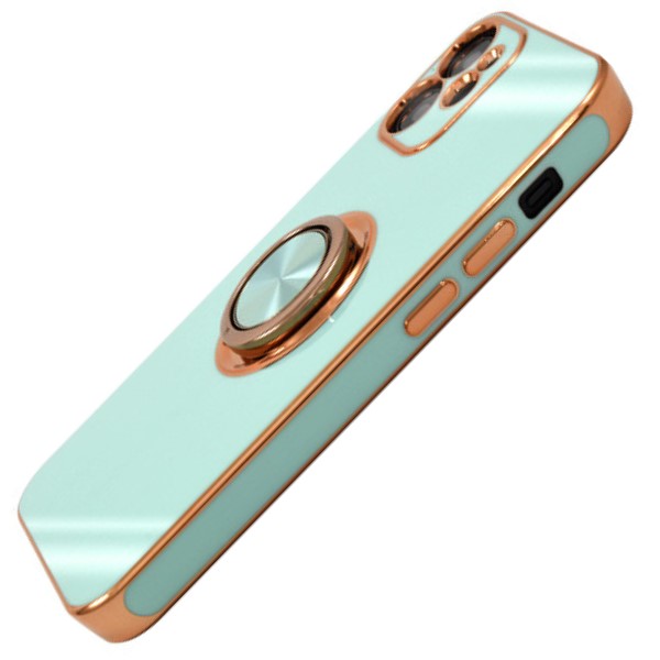 iphone12 mini ケース リング カバー リング付 ソフトケース ストラップホール iphone12mini スマホリング 可愛い スマホケース 白 青 緑 黒 紫｜sumawheel｜06
