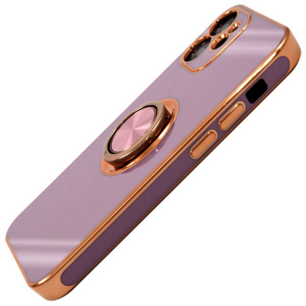 iphone12 mini ケース リング カバー リング付 ソフトケース ストラップホール iphone12mini スマホリング 可愛い スマホケース 白 青 緑 黒 紫｜sumawheel｜08