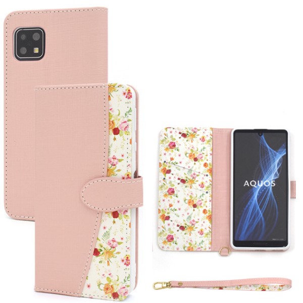 AQUOS sense aquos sense5g ケース 手帳型 かわいい 花柄 sh-53a shg03