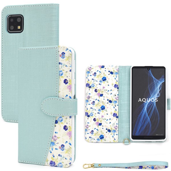 AQUOS sense aquos sense5g ケース 手帳型 かわいい 花柄 sh-53a shg03
