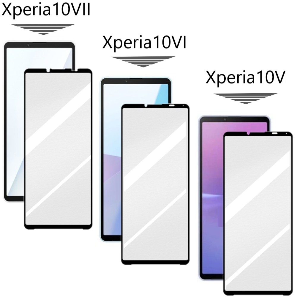 Xperia xperia 10 vii フィルム ガラス 保護フィルム so-52f sog16