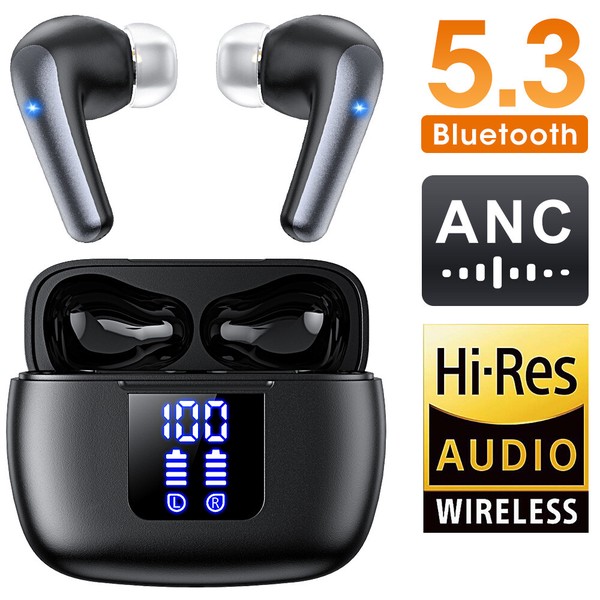 ワイヤレスイヤホン ノイズキャンセリング カナル型 Bluetooth