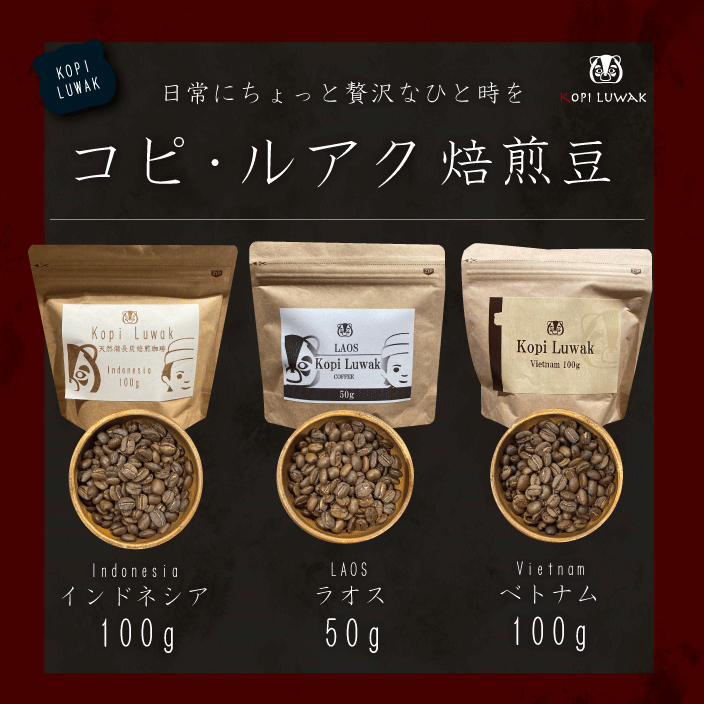 初回限定価格 コピルアク コーヒー豆 ベトナム産100g 直輸入｜送料無料