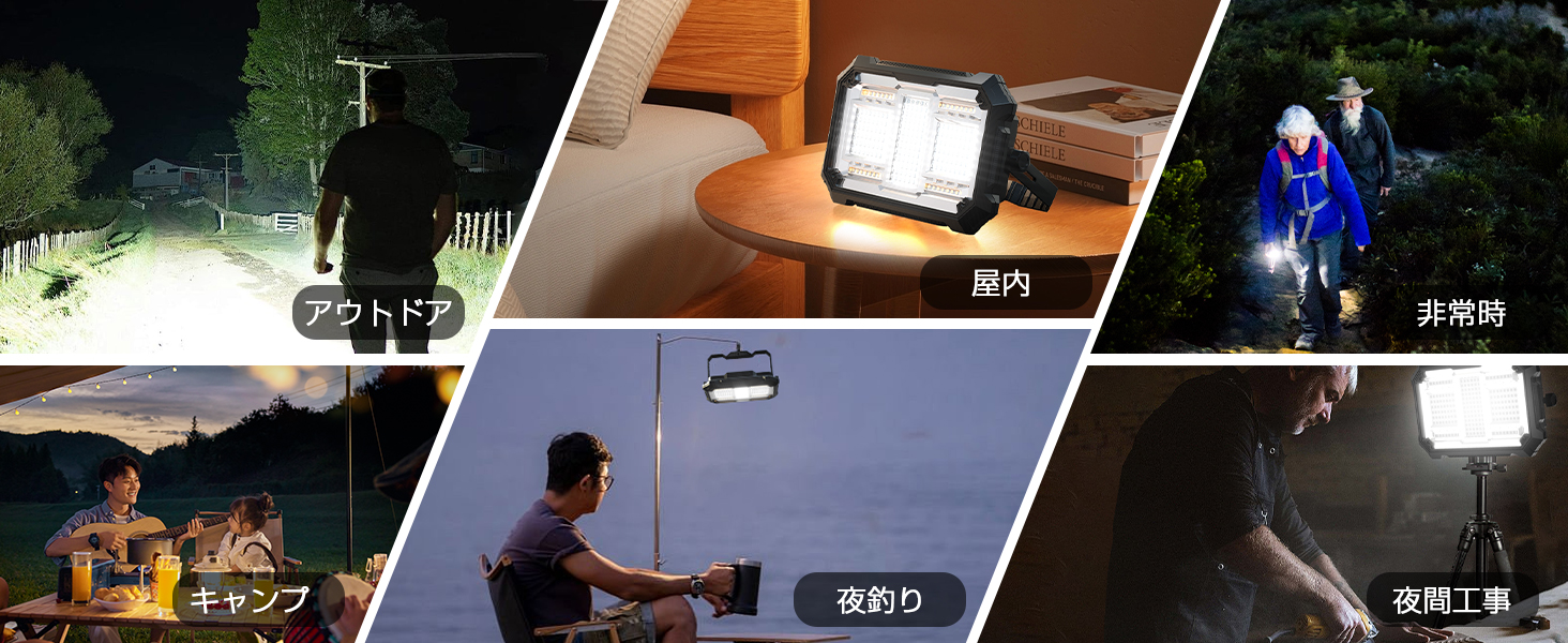投光器 充電式 led 作業灯400W 屋外 ワークライト 超高輝 本日限定単品クーポンで4980円】充電式led投光器 400W/40000lm高輝度