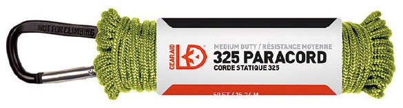 トレッキング キャンプ BBQ GEAR AID（ギアエイド） ADVENTURE TOOL 325パラコード50ft ブラック 13247