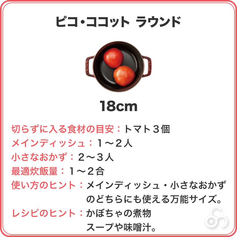 Staub（ストウブ） 正規品 ピコ・ココット ラウンド 18cm 40509-485