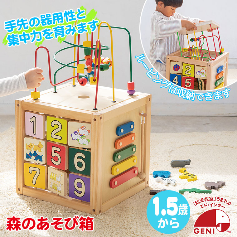 (レビュー特典あり) エドインター ジェニ 森のあそび箱 4941746806487 知育玩具 1歳 おもちゃ 知育 木製 0歳 1歳半 2歳 一歳 誕生日プレゼント 男の子 関連画像1