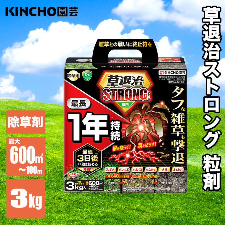 KINCHO園芸 (レビュー特典あり) 除草剤 草退治ストロング 粒剤 3kg