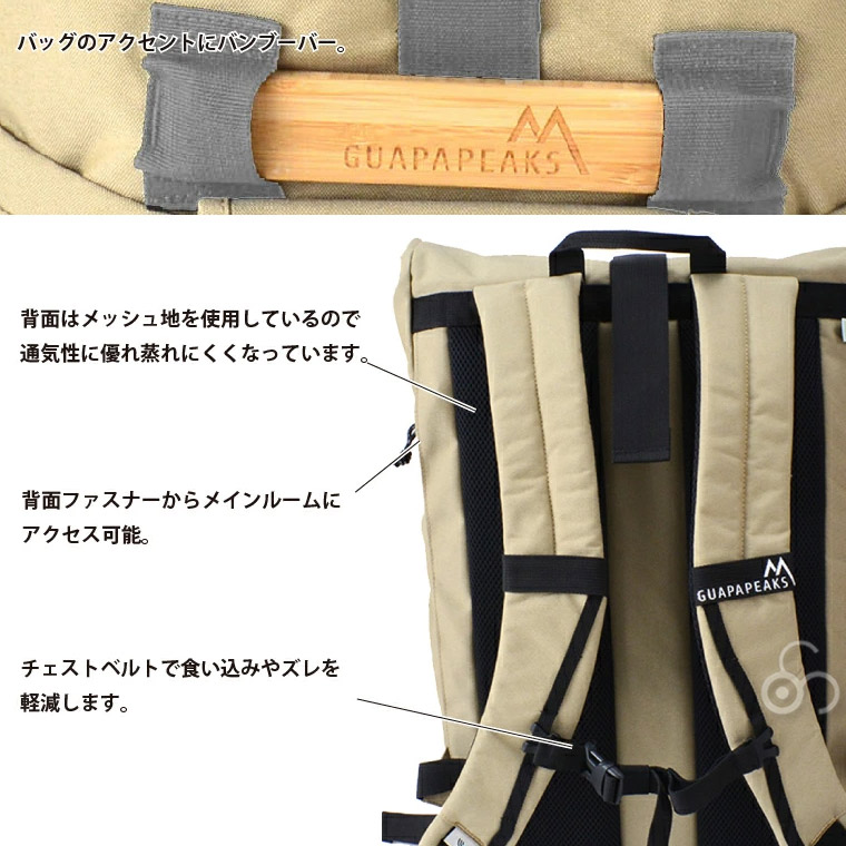GUAPA（グアパ） リュックサック おしゃれ GUAPAPEAKS グアパピークス