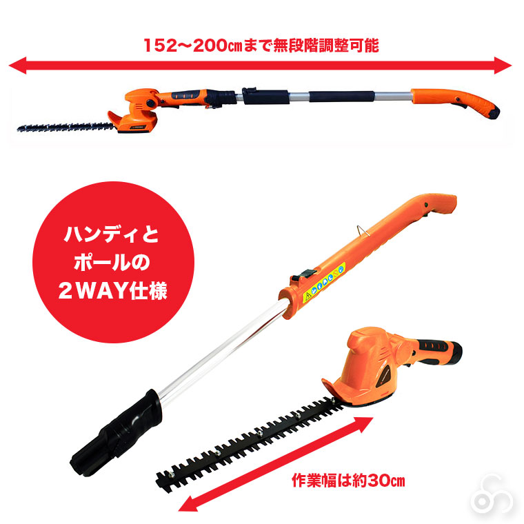 YARD FORCE コードレス 2WAY バリカン II トリマー ヘッジ