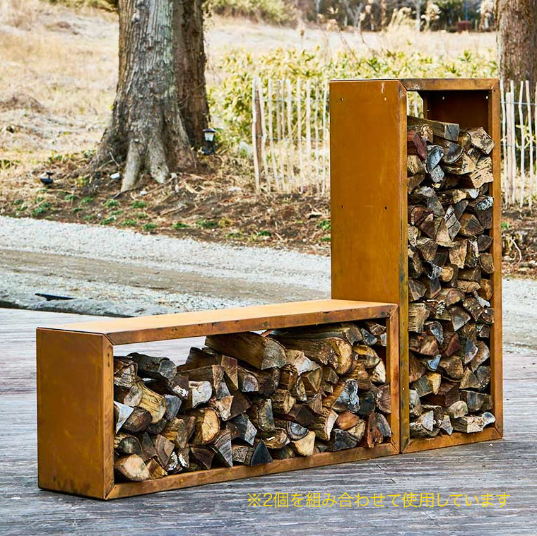 薪棚 薪ラック エープラスデザイン コールテン鋼 パティナシリーズ