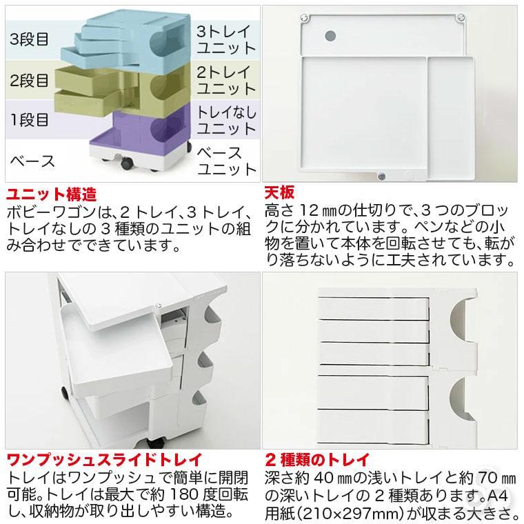 B-LINE ボビーワゴン 4段4トレイ (正規保証2年) インナートレイ