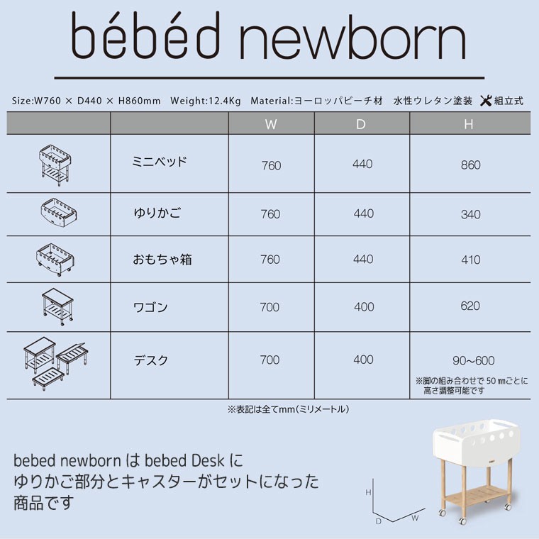 HOPPL bebed newborn べベッド ニューボーン (新生児ベッド) BB-NB