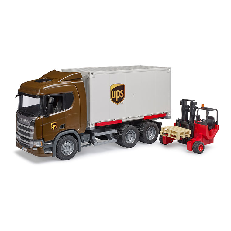 Bruder ブルーダー 働く車セット SCANIA CAT おまけ付) ブルーダー SCANIA UPS＆フォークリフト bruder BR03582