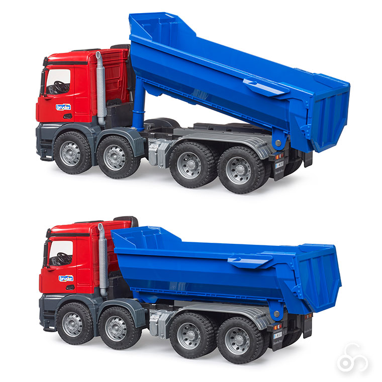 (おまけ付) ブルーダー MB Arocs ハーフパイプダンプトラック BLUExRED BR03621 おもちゃ 知育玩具 車 男の子 女の子 3歳 4歳 5歳 6歳_5