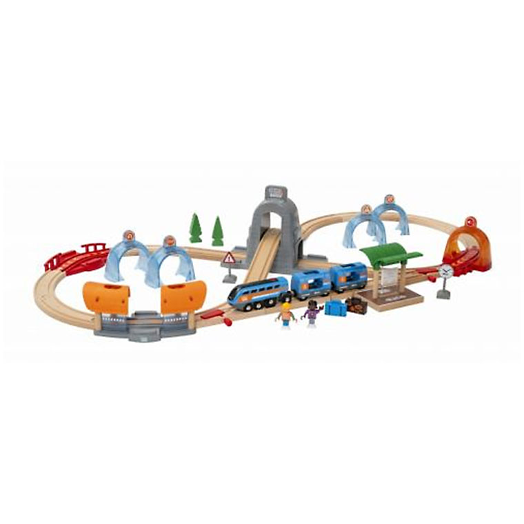 BRIO - (文芸評論排他的権利あり) ブリオ スマートテックサウンドDX仕かける 33972 知育手あそび 手あそび 木製 2歳 3歳 4歳 御坊っちゃん うしろ帯 鉄道車両 路面電車 鉄道線路