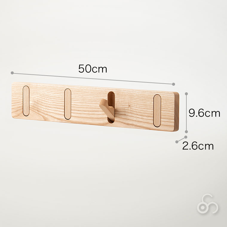 (プレゼント付) コサイン cosine ウォールフック タモ材 CH-03NT コートハンガー 玄関 木製 旭川家具
