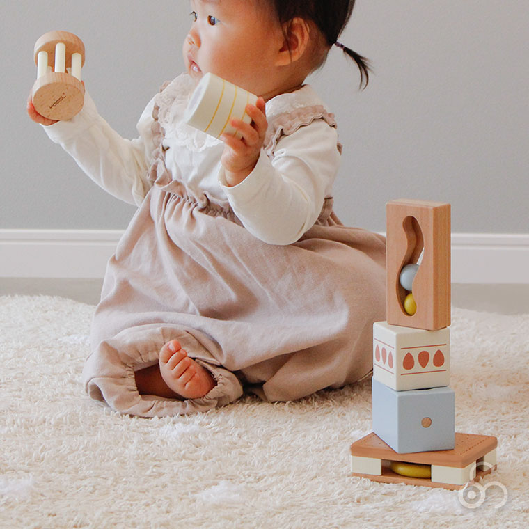 HOPPL（ホップル） HOPPL STACKING BOX TOY いちご（奏でるつみき） CL