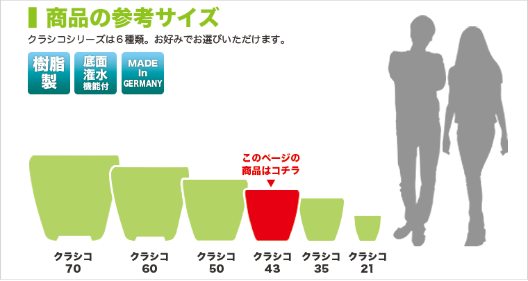 レチューザ プランター クラシコ・ジョーカー43 LE-1043AJ-B LECHUZA 底面給水 底面灌水 鉢 : le-1043aj :  サンワショッピング - 通販 - Yahoo!ショッピング