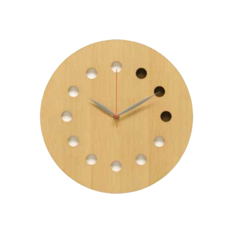 (プレゼント付) コサイン cosine 掛け時計 カラー CW-01CM おしゃれ 木製 スイープタイプ 旭川家具