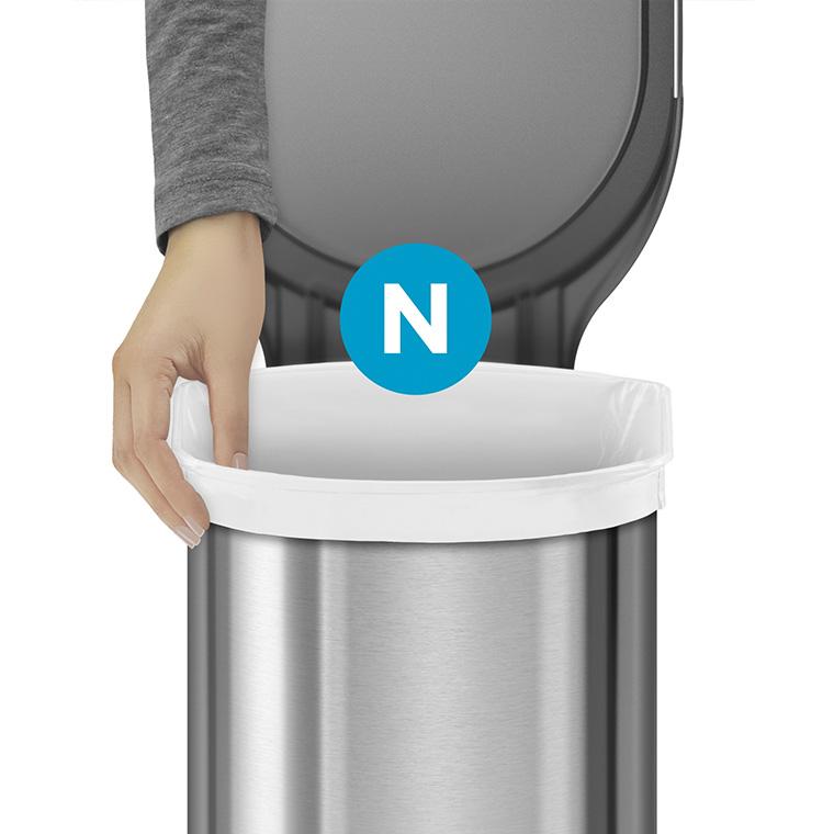 (特典あり)(正規品) シンプルヒューマン SIMPLEHUMAN ゴミ箱 スリムステップカン 45L シンプルヒューマン CW2044 CW2069 CW2098 ごみ箱 45リットル 関連画像5