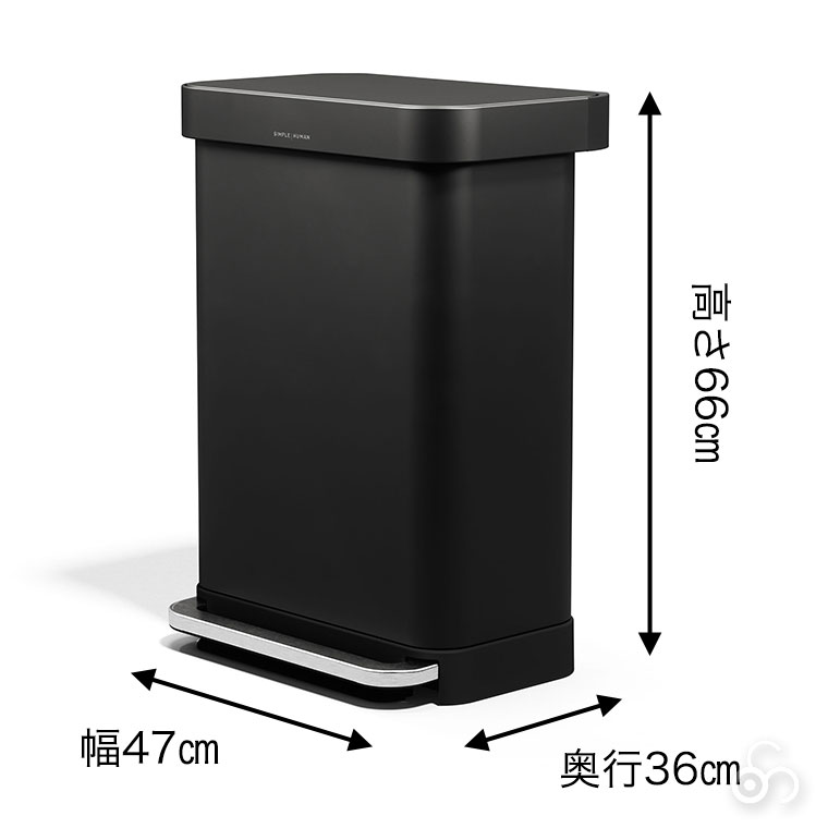 ダストボックス　simplehuman　ブラック simplehuman（シンプルヒューマン） (特典あり)(正規品) simplehuman