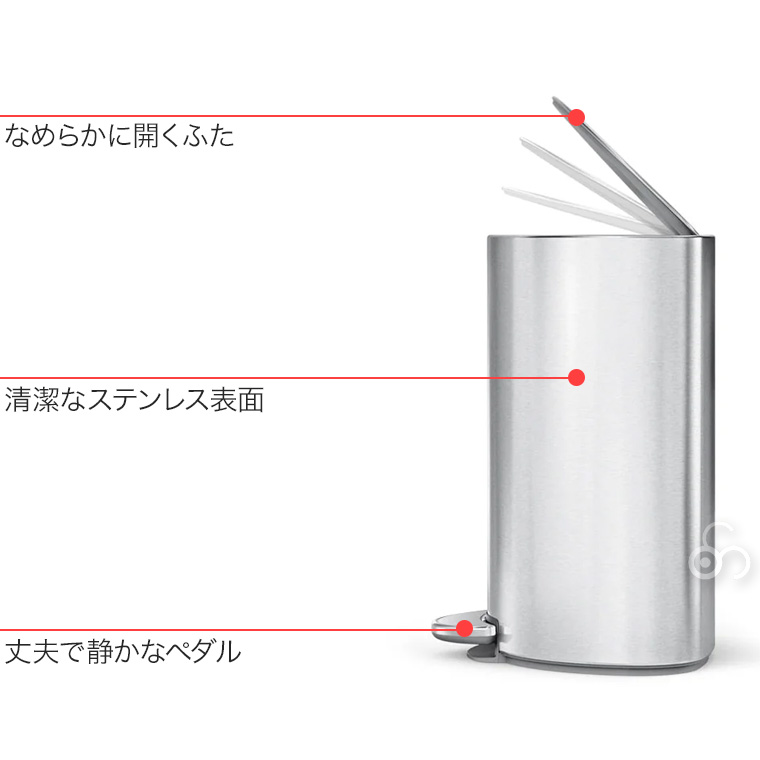 simplehuman（シンプルヒューマン） (正規品) セミラウンドステップ