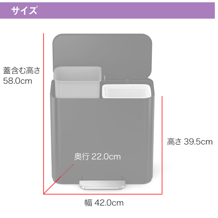 simplehuman（シンプルヒューマン） (正規品) ミニリサイクラー