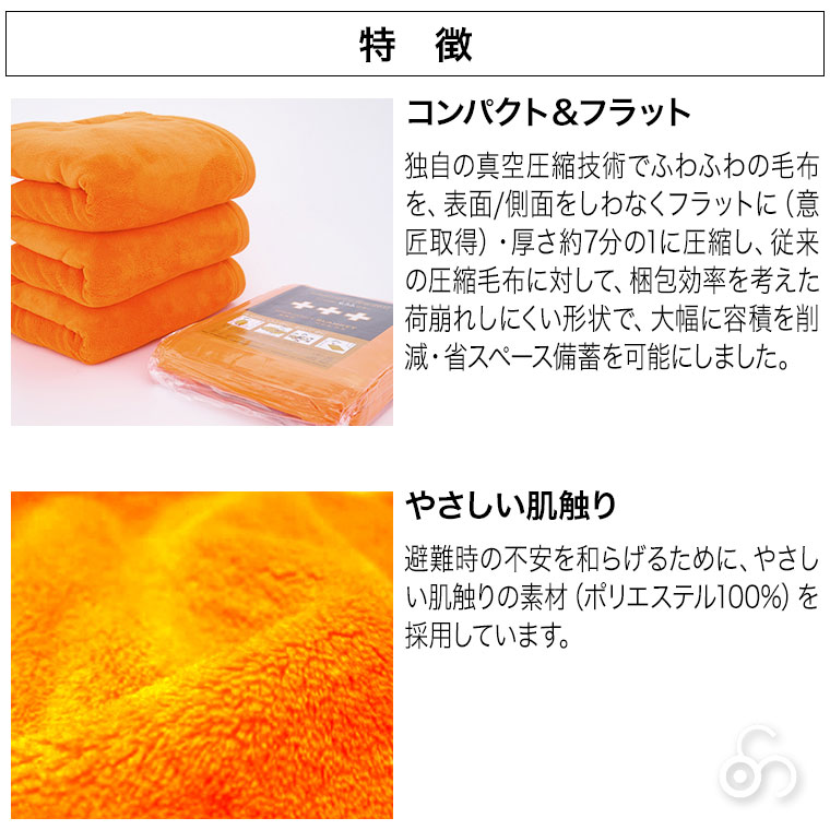 足立織物 非常用圧縮毛布 A4サイズ ニューマイヤー 毛布 コンパクト 備蓄 非常用 災害 被災 避難 EB-201