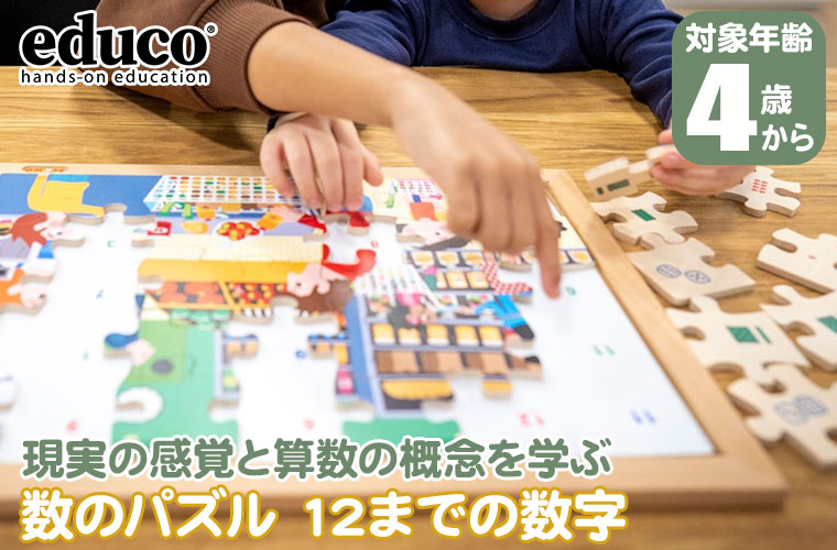レビュー特典あり) エデュコ 数のパズル 12までの数字 900000064