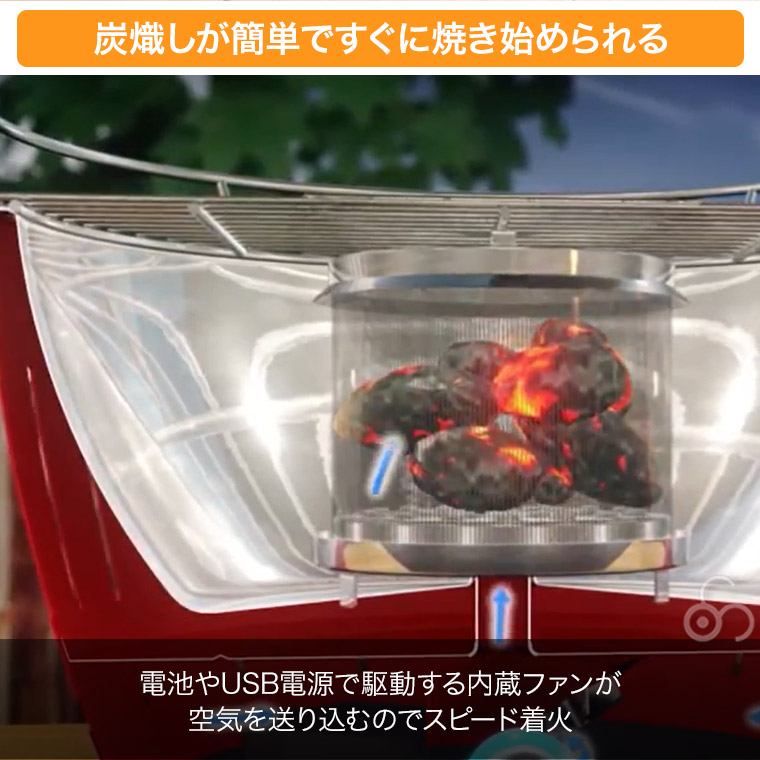 ハーフェレ 無煙炭火バーベキューコンロ ロータスグリル XL G-RO