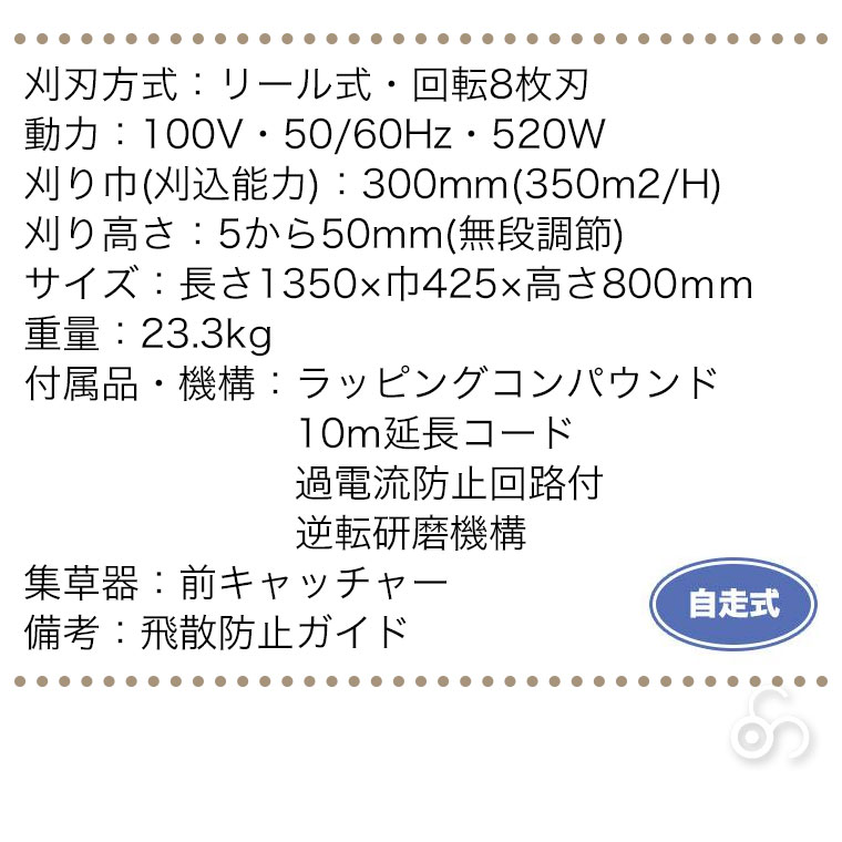 電動芝刈り機 キンボシ ハイパーグリーンモアー ハイ＆ロー GAH