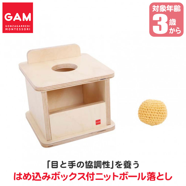 GAM はめ込みボックス付ニットボール落とし 1MM262 0歳 1歳 1歳半