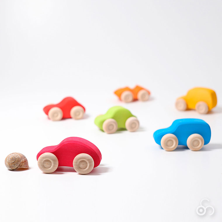 Grimm's グリムス カラーカー・6pcs GM09310 知育玩具 おもちゃ 知育