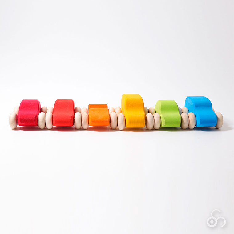 Grimm's グリムス カラーカー・6pcs GM09310 知育玩具 おもちゃ 知育