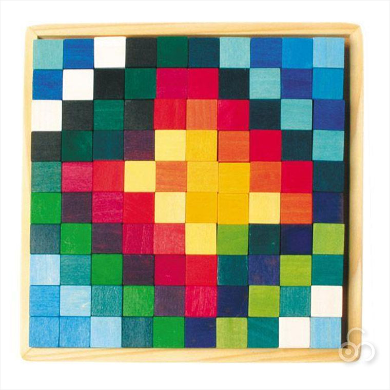 グリムス 積み木 にじのキューブ・大・100pcs GM42260 知育玩具